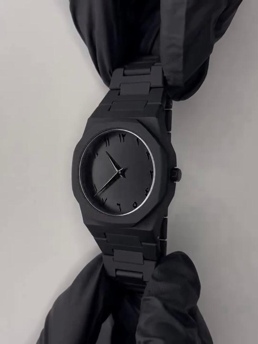 Gulftronics™Black Arabic Aura Watch