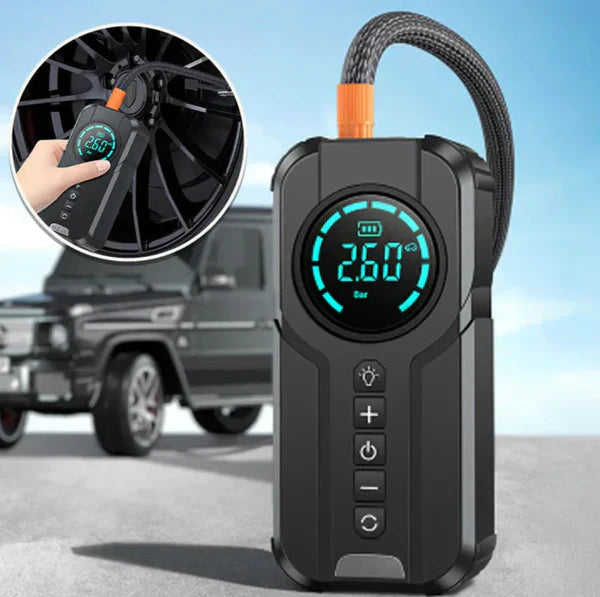 Gulftronics™Jump Starter With Air Pump هيكساليفينغ™ جهاز تشغيل البطارية مع منفاخ هواء