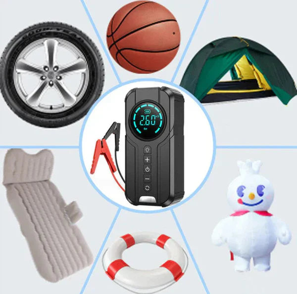 Gulftronics™Jump Starter With Air Pump هيكساليفينغ™ جهاز تشغيل البطارية مع منفاخ هواء